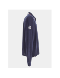 Polo manches longues sidestep bleu homme - Union Black