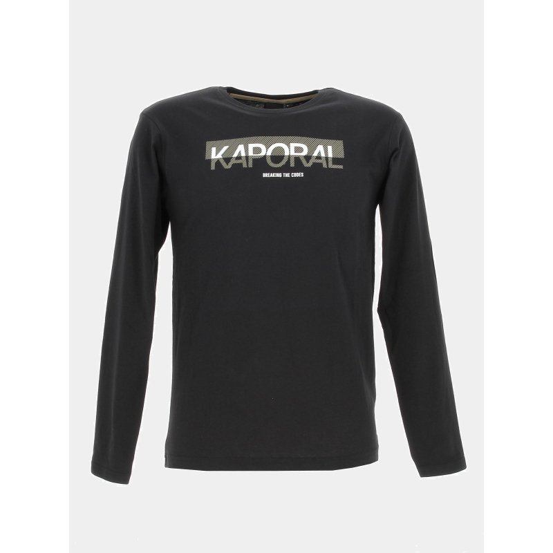 T-shirt manches longues monty noir garçon - Kaporal