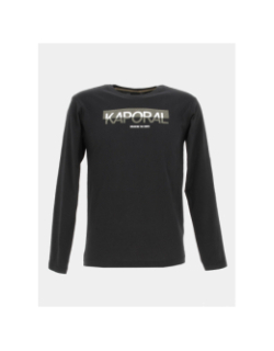 T-shirt manches longues monty noir garçon - Kaporal