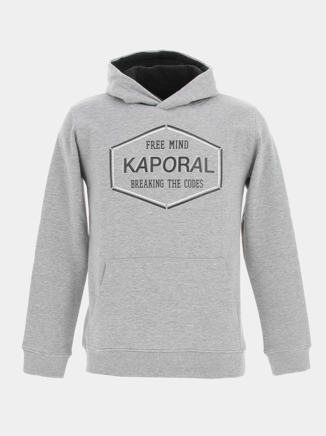 Sweat à capuche marlo gris garçon - Kaporal