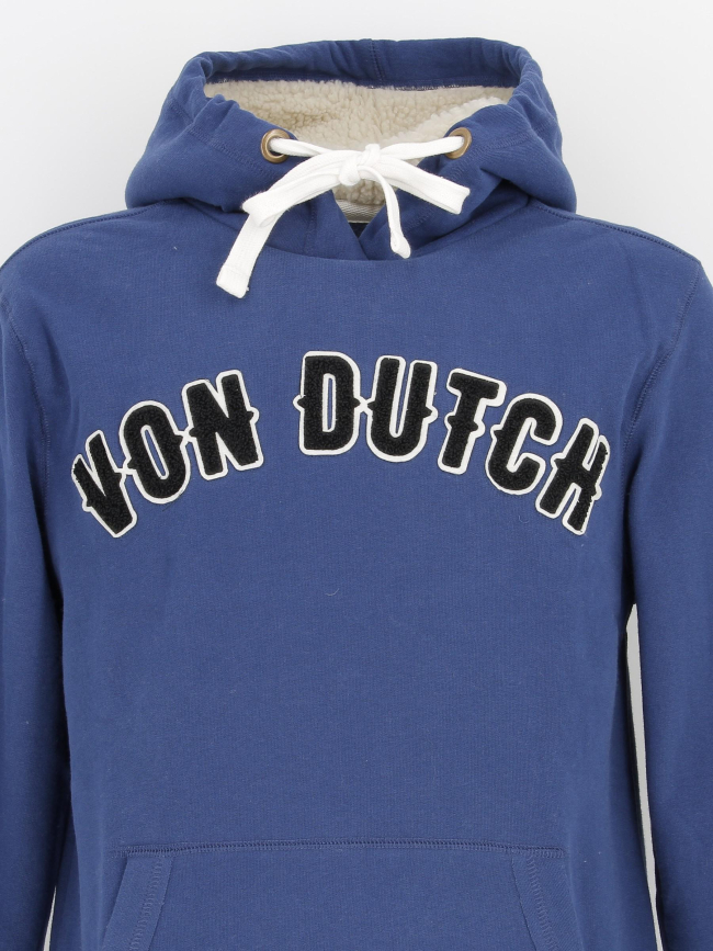 Sweat à capuche must bleu homme - Von Dutch