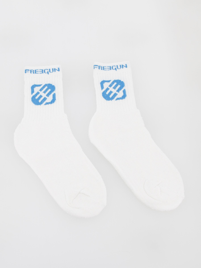 Pack 3 paires de chaussettes hautes blanc garçon - Freegun