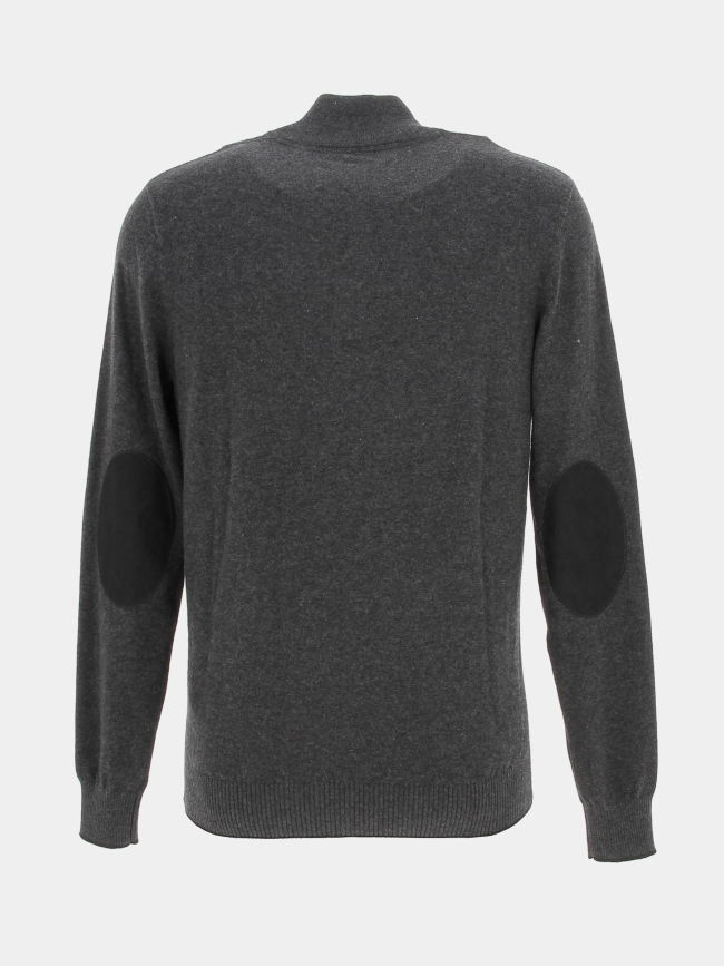 Pull col zippé bacary gris anthracite homme - Izac