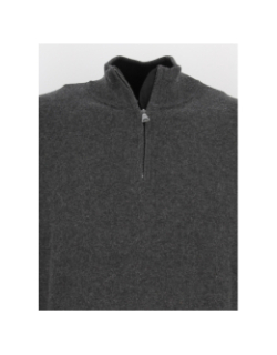 Pull col zippé bacary gris anthracite homme - Izac