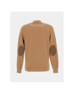 Pull col zippé bacary camel homme - Izac