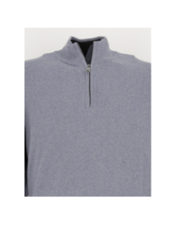 Pull col zippé bacary bleu homme - Izac