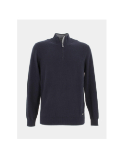 Pull col zippé bacary bleu marine homme - Izac