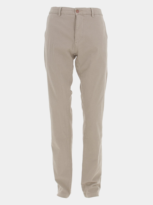 Pantalon chino vitamine imprimé beige homme - Izac