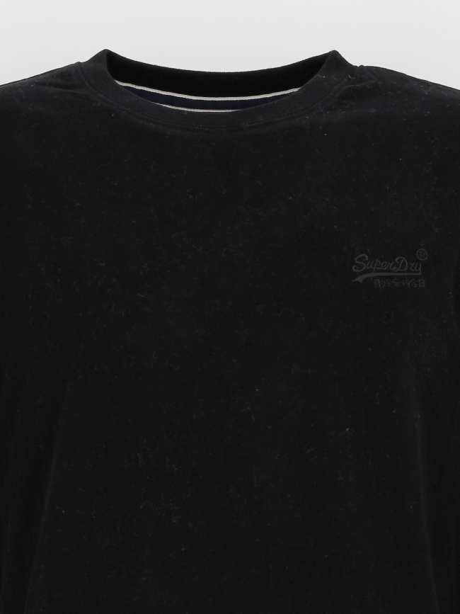 T-shirt manches longues vintage logo noir homme - Superdry