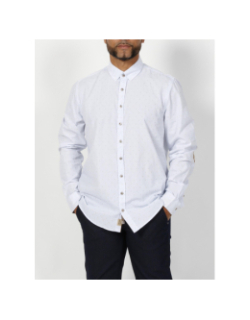 Chemise jules imprimé blanc/camel homme - Izac