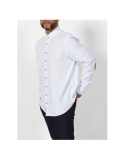Chemise jules imprimé blanc/camel homme - Izac