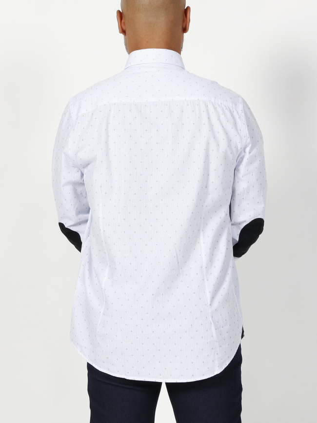 Chemise jules imprimé blanc/bleu homme - Izac
