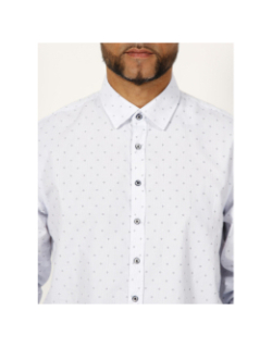 Chemise jules imprimé blanc/bleu homme - Izac