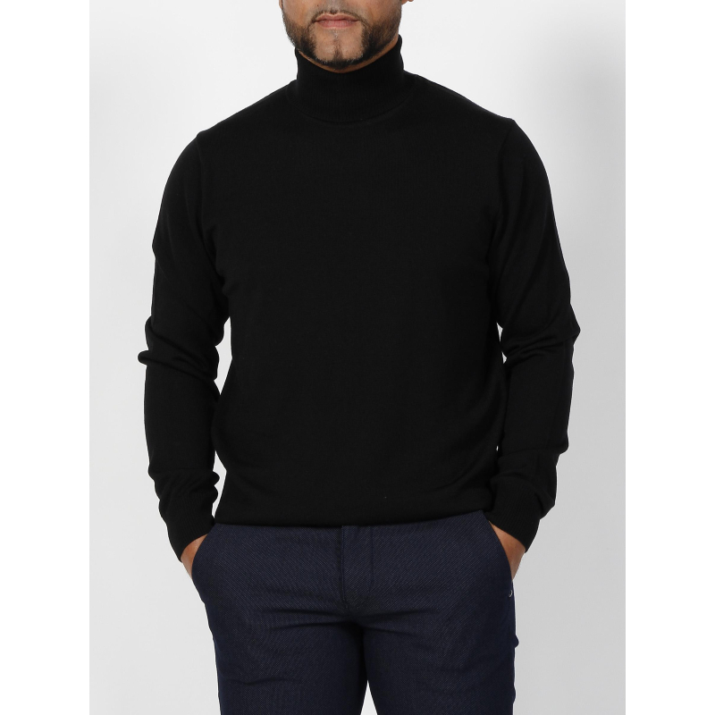 Pull col roulé bruno noir homme - Izac