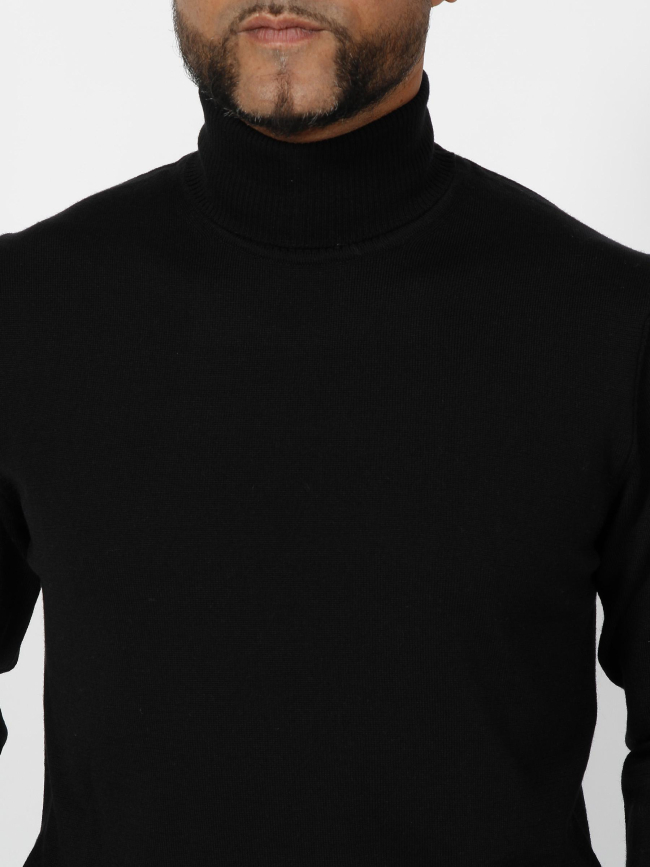 Pull col roulé bruno noir homme - Izac