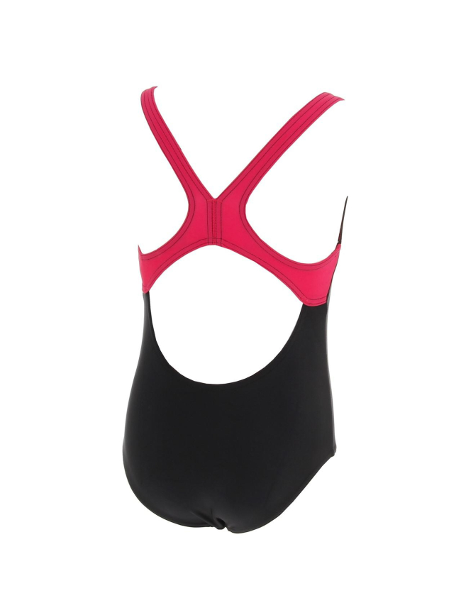 Maillot de bain 1 pièce linear noir/fuschia fille - Arena