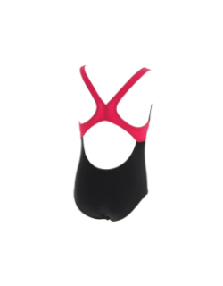 Maillot de bain 1 pièce linear noir/fuschia fille - Arena