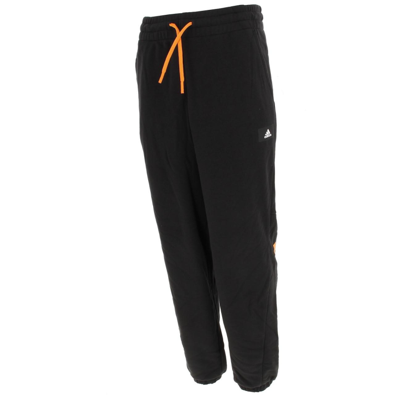 Jogging 3 bandes noir/orange - Adidas