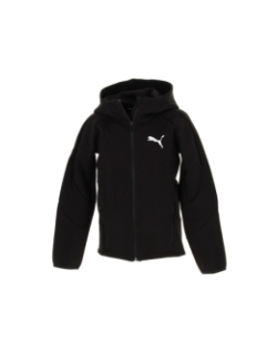 Sweat à capuche zippé evostripe noir enfant - Puma