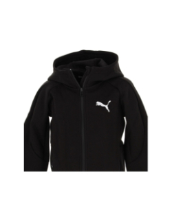 Sweat à capuche zippé evostripe noir enfant - Puma