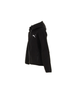 Sweat à capuche zippé evostripe noir enfant - Puma