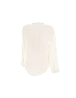 Chemise manches longues rayures lurex blanc femme - Only
