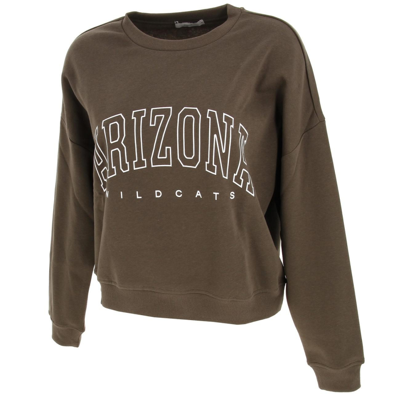 Sweat crop arizona pigalle kaki femme - Only