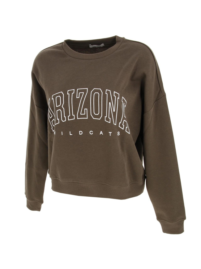 Sweat crop arizona pigalle kaki femme - Only