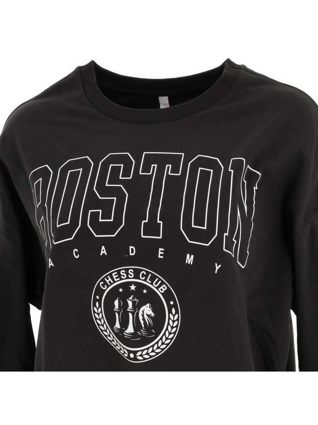 Sweat sport dreamer boston noir femme - Only