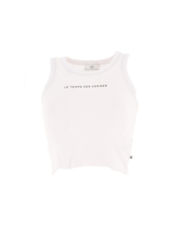 Débardeur crop mur noir fille - Le Temps Des Cerises