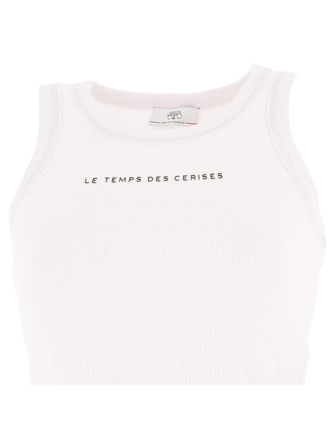 Débardeur crop mur noir fille - Le Temps Des Cerises