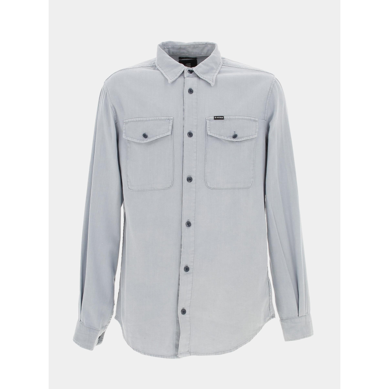 Chemise slim faze bleu homme - G Star