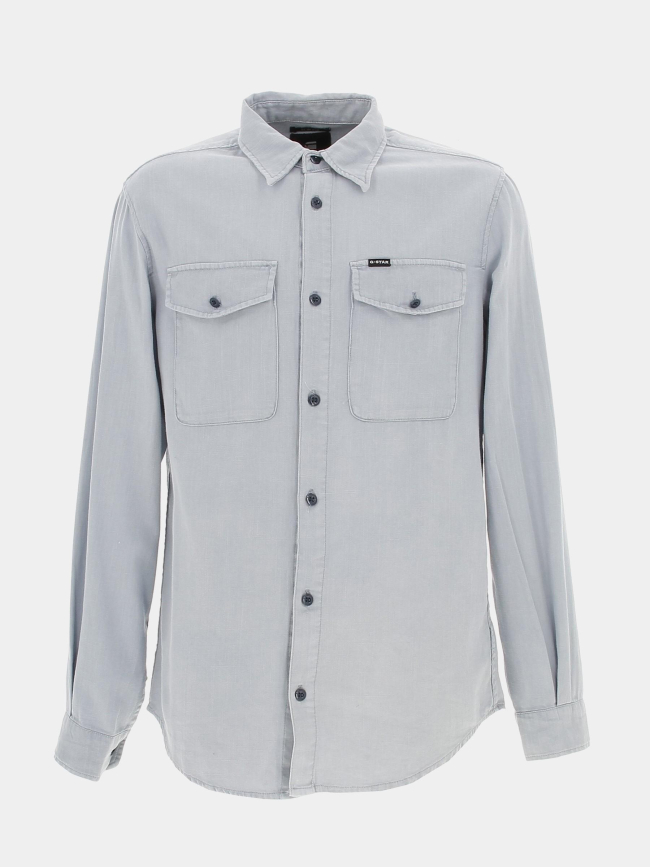 Chemise slim faze bleu homme - G Star