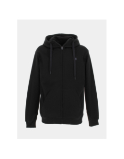 Sweat à capuche zippé premium core noir homme - G Star