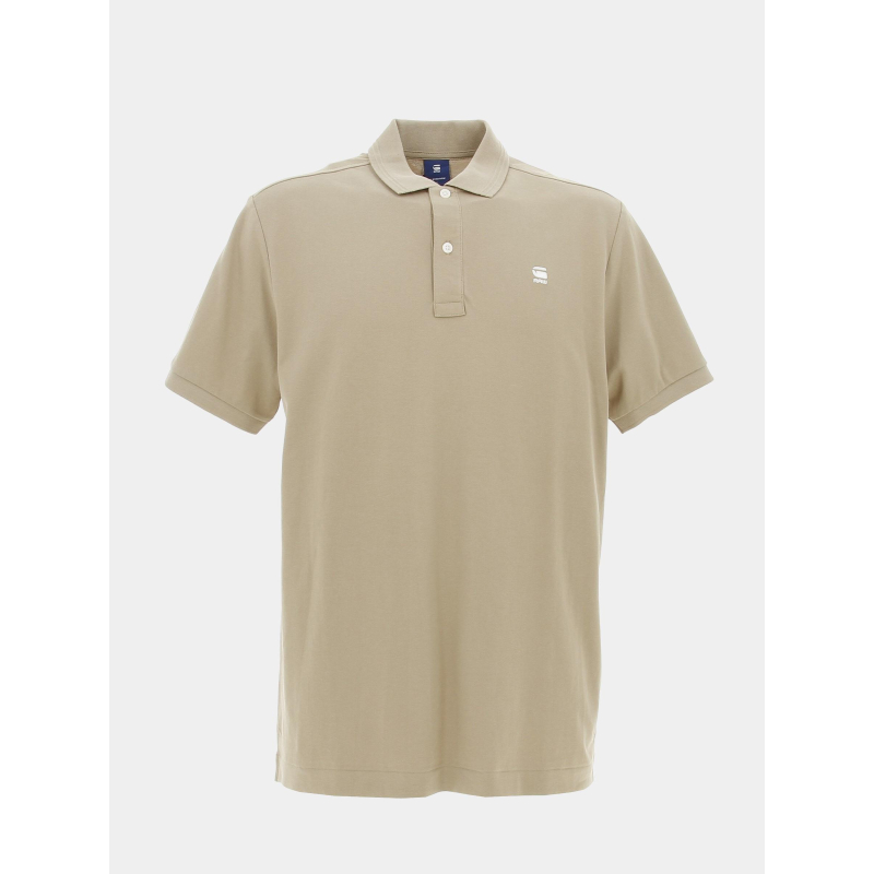 Polo dunda slim beige homme - G Star