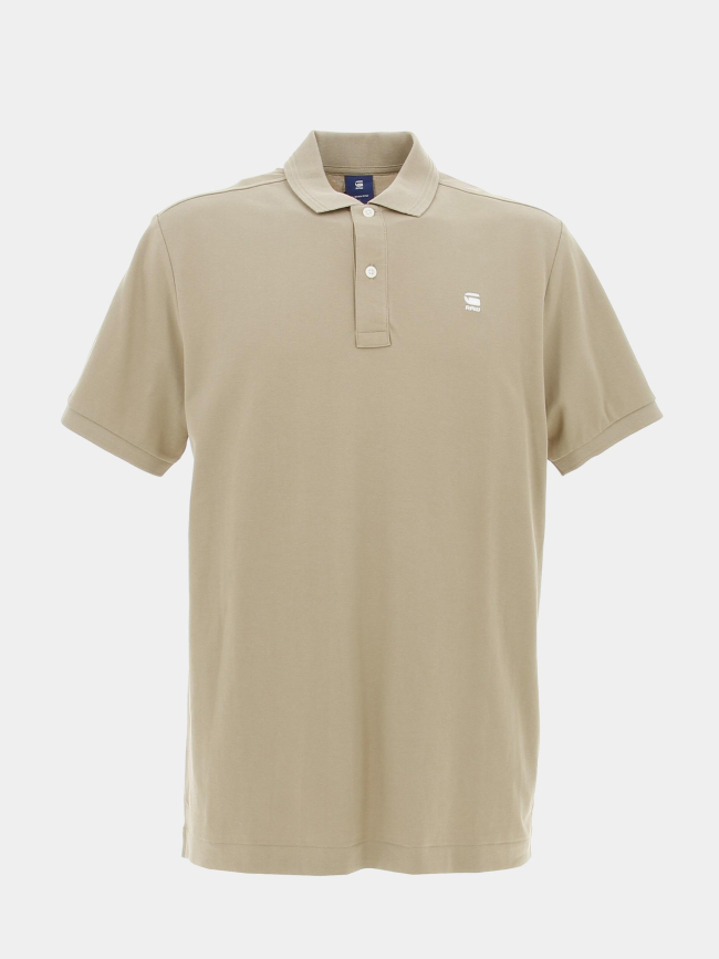 Polo dunda slim beige homme - G Star
