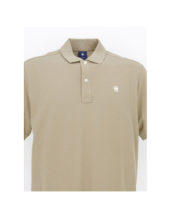 Polo dunda slim beige homme - G Star