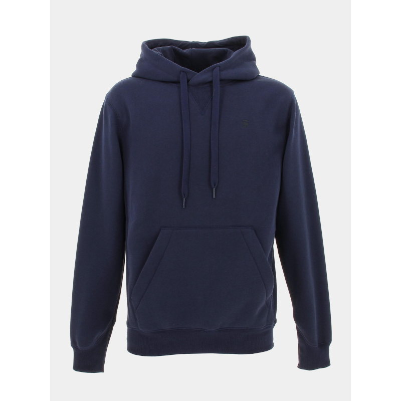 Sweat à capuche premium core bleu marine homme - G Star