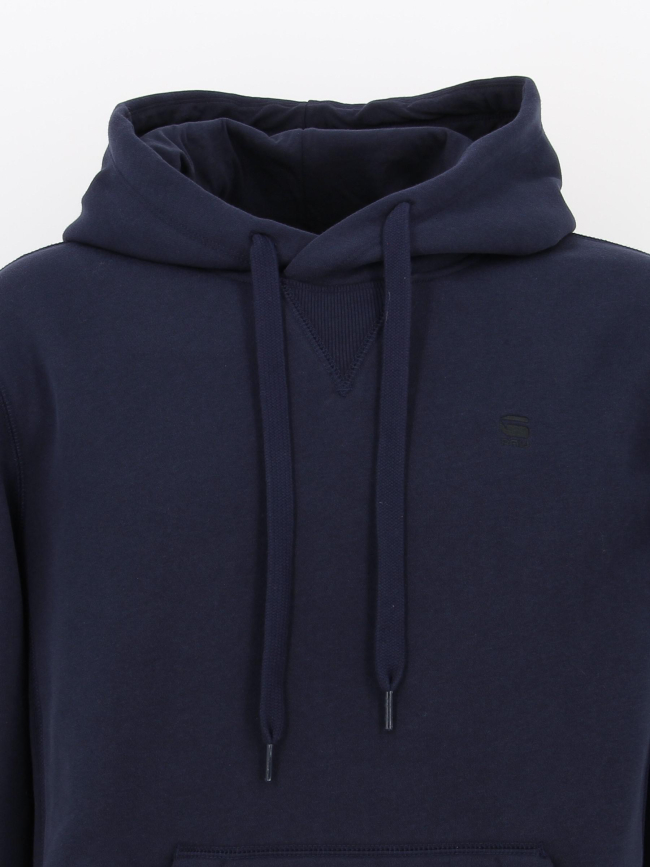 Sweat à capuche premium core bleu marine homme - G Star