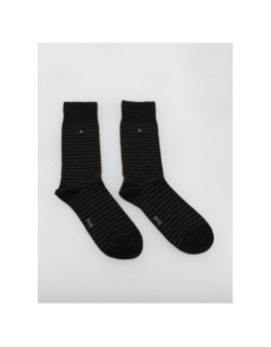 Pack 2 paires chaussettes rayures noir homme - Tommy Hilfiger