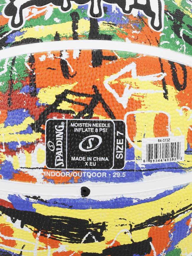 Ballon de basketball graffiti multicolore - Spalding