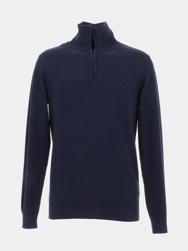 Pull col zippé knitwear bleu marine homme - Petrol Industries