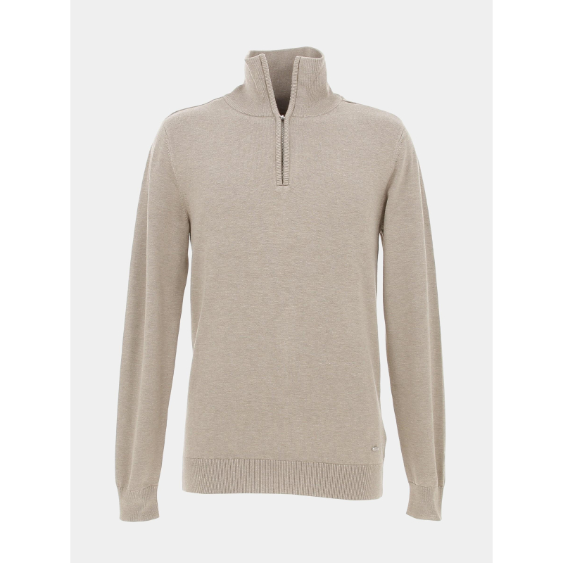 Pull col zippé knitwear beige homme - Petrol Industries