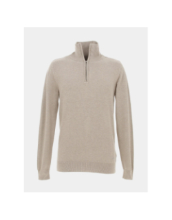 Pull col zippé knitwear beige homme - Petrol Industries