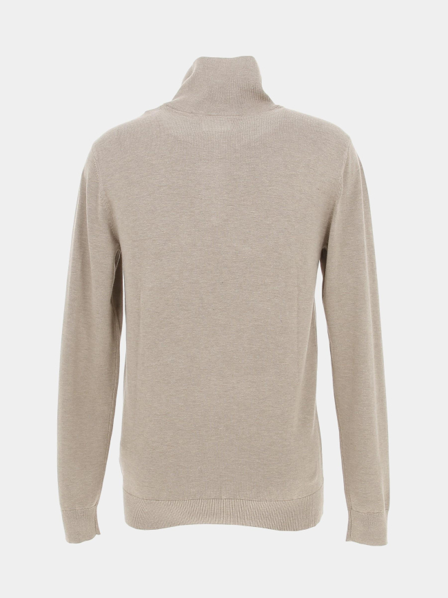 Pull col zippé knitwear beige homme - Petrol Industries