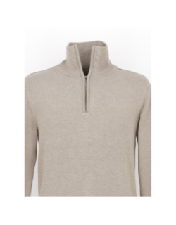 Pull col zippé knitwear beige homme - Petrol Industries