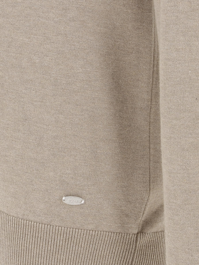 Pull col zippé knitwear beige homme - Petrol Industries