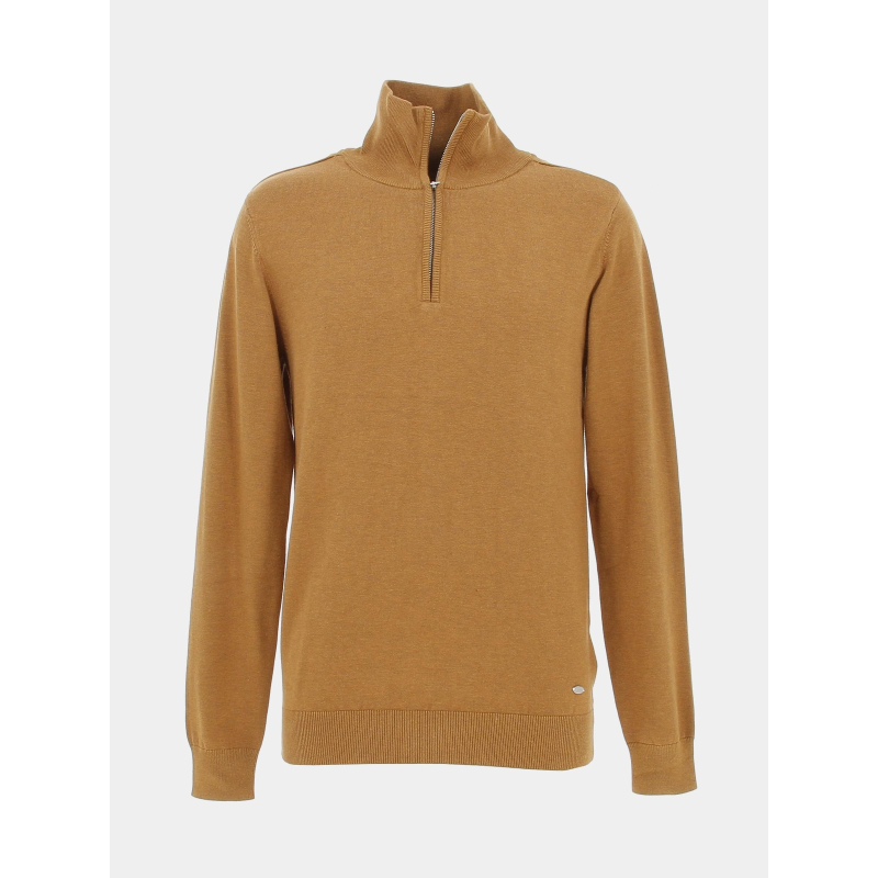 Pull col zippé knitwear marron homme - Petrol Industries