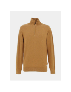 Pull col zippé knitwear marron homme - Petrol Industries