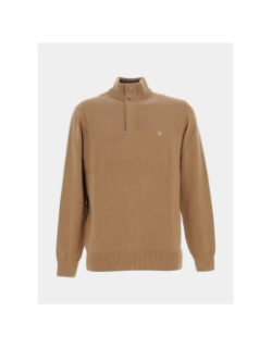 Pull col zippé fidan marron homme - Benson & Cherry